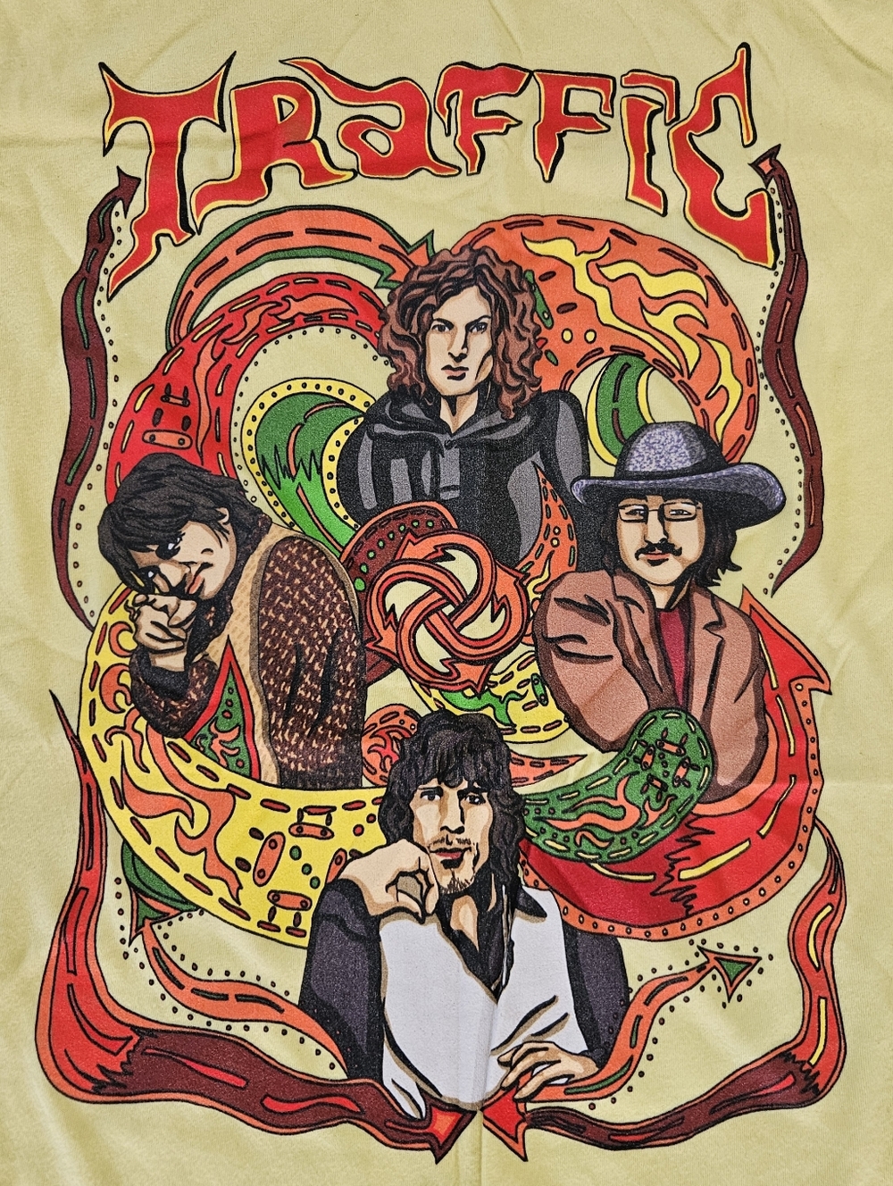 Traffic Bella Canvas Yellow Tee with Black Printed Neck Label